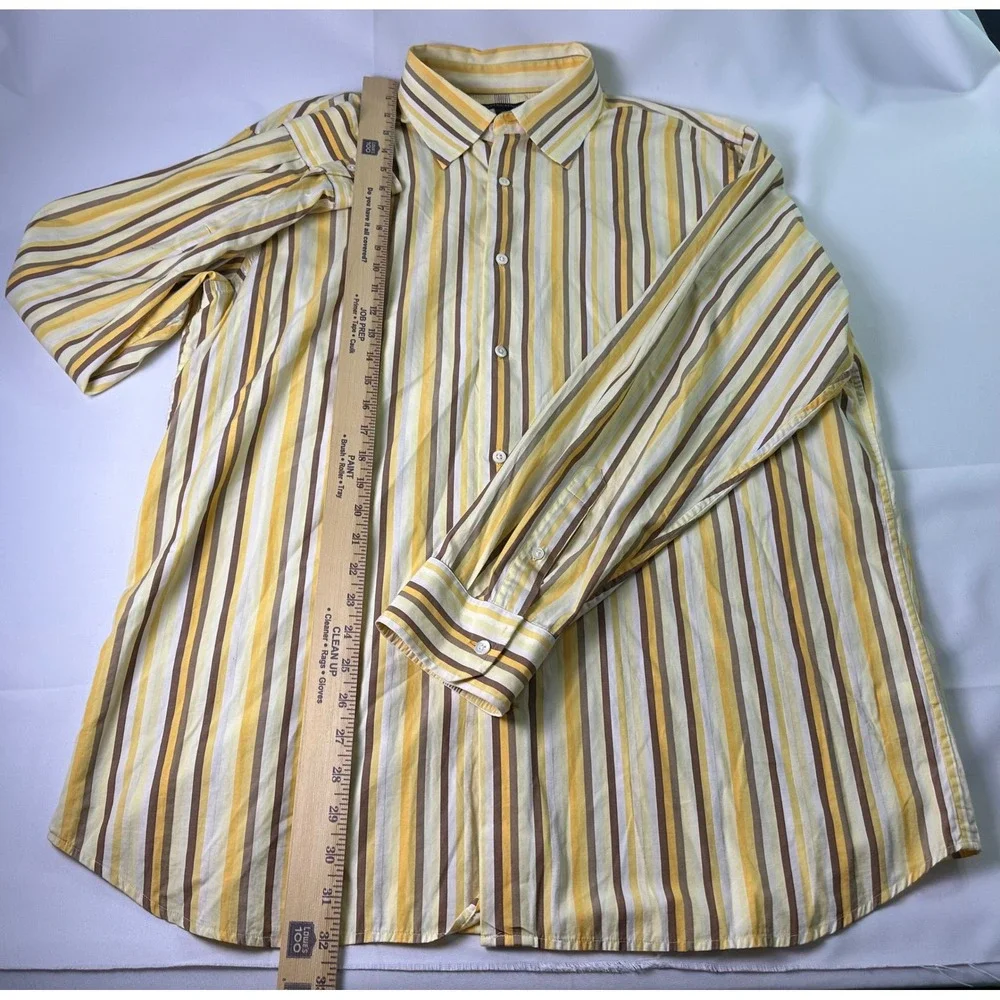 Banana‎ Republic XL Button Down Shirt Striped Long Sleeve Casual Mens Soft Wash